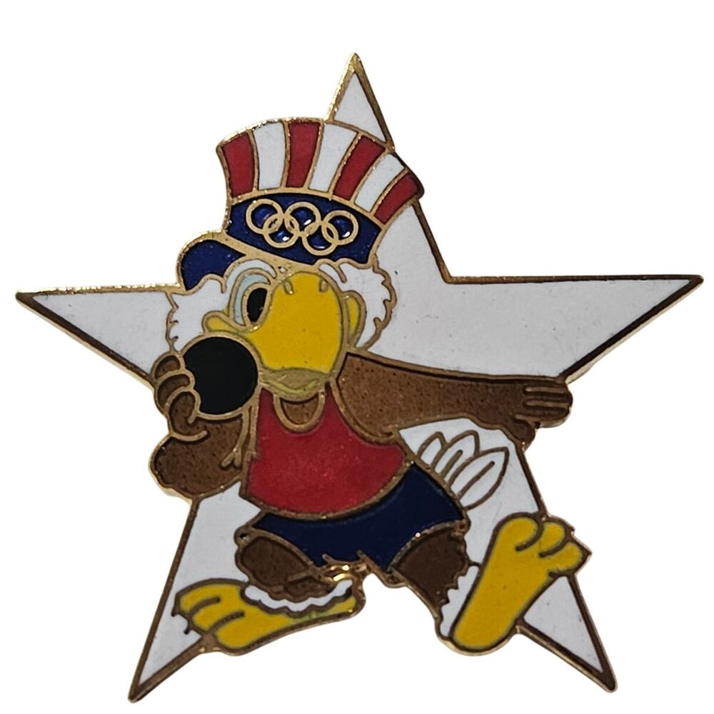 1984 Las Angeles Olympic Game Pin Eagle Shot Put